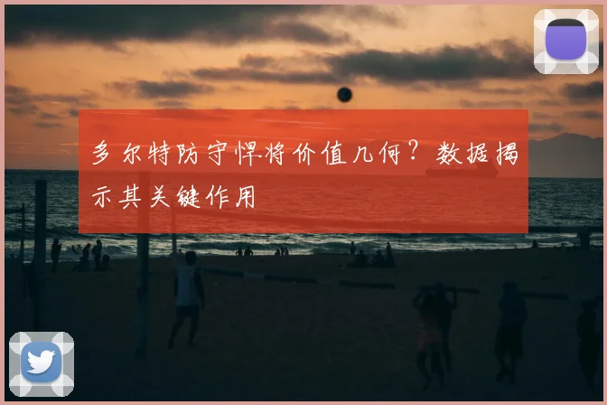 多尔特防守悍将价值几何？数据揭示其关键作用